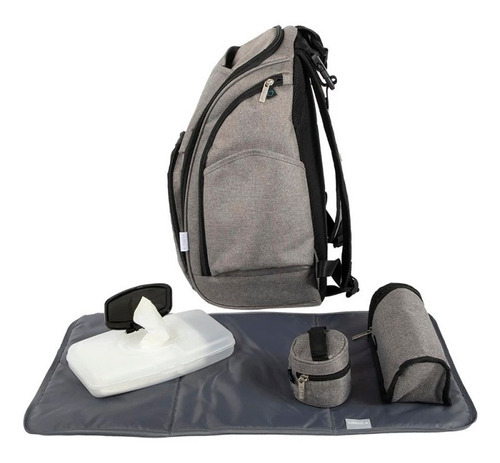 Mochila Maternal Backpack Gris Infanti Color Gris