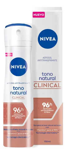 "Desodorante Nivea Clinical Tono Natural Spray 150 ml "