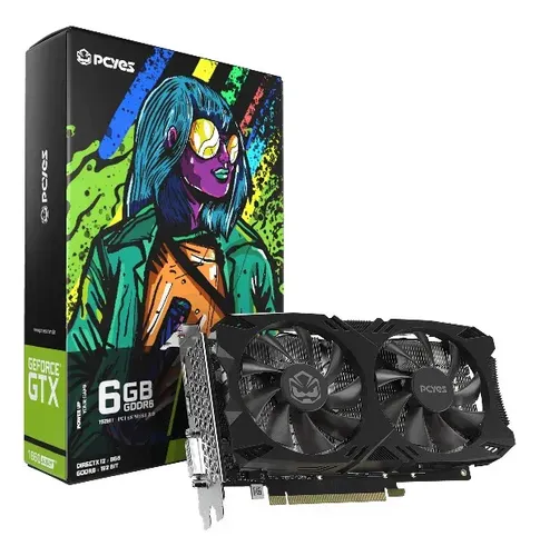 Placa De Vídeo Pcyes Gtx 1660 Super 6gb Gddr6 Dual Fan