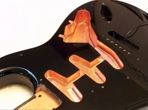 Imagem 3 de 5 de Fita Cobre Blindagem Guitarra E Baixo 2 Metros X 5cm Premium