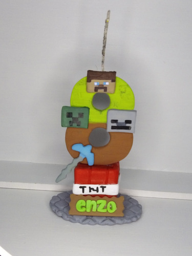 Vela Aniversário Minecraft