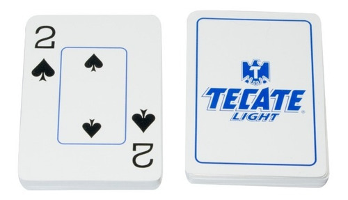 Baraja Poker Tecate Light: 100% Plástica
