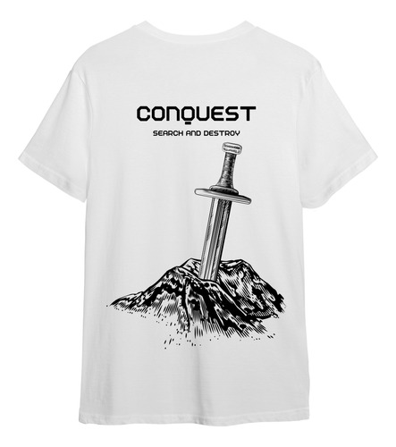 Remera Conquest And Destroy White I Edición Limitada