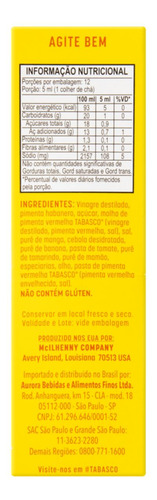Molho Pimenta Tabasco Habanero 60 Ml Chili