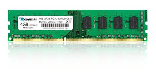 Memoria Ram Royemai Ddr3l 1600mhz De 4 Gb Para Computadora