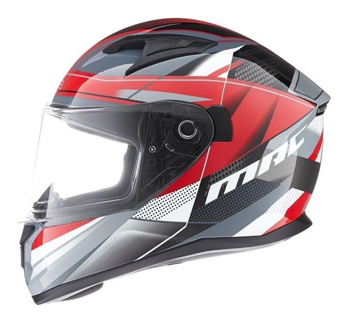Casco Integ Mac Speed 825 Razor Gris Blanc Rojo Xl Genamax