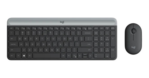 Kit Teclado Y Mouse Logitech Inalam Ultradelgado Mk470 Negro