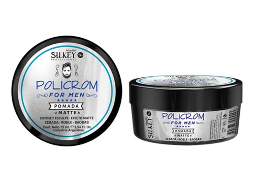 Silkey Policrom For Men Pomada Matte 75ml Define Y Esculpe