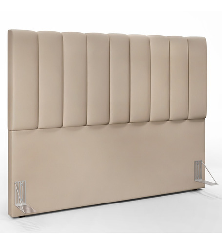 Cabeceira Cama Box Casal Queen 160 Cm Dália W01 Suede Bege