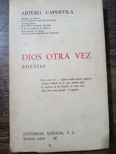 Dios Otra Vez, Poesía Española, Arturo Capdevila