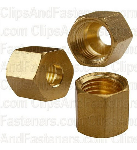 Clipsandfasteners Inc 10 Latón Montaje De Tuercas De Compres