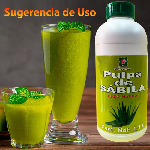 Pulpa De Sábila (aloe Vera) 100% Natural 1,100 Ml