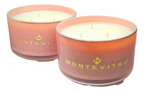 Velas Aromáticas Pack Con 2 Alabastro Rosas Monte Vitro