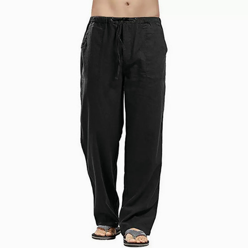 Mycity® Pantalón Suelto De Lino De Playa, Yoga, Para Hombre