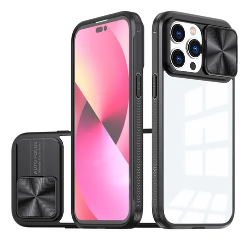 Case Camshield Transparente Con Protector Camara Deslizable