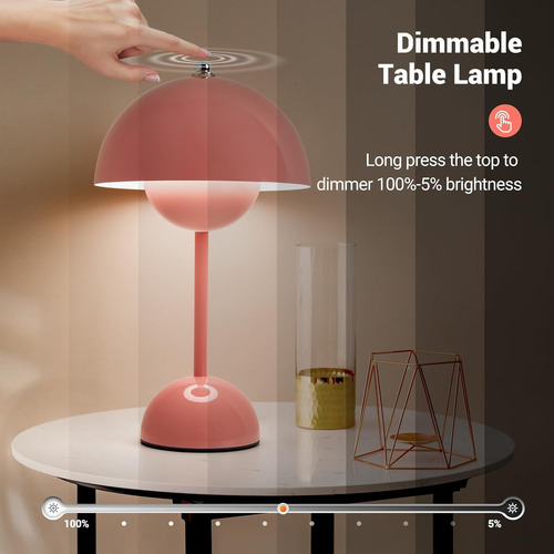 Moderna Lámpara De Mesa Inalámbrica Con Forma De Hongo, Lámp