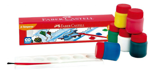 Tempera Escolar Colores Básicos X 6 Uds Faber Castell