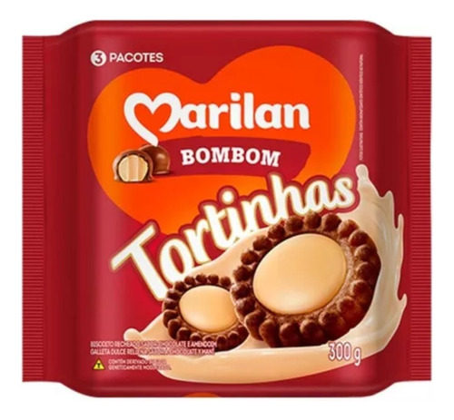 Bolacha Com Recheio Irresístivel De Bombom 300g Marilan