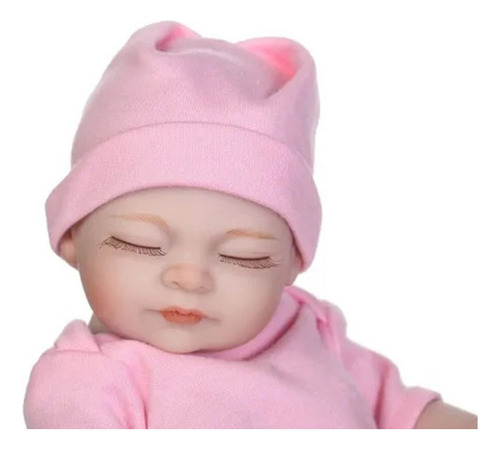 Muñeca De Bebé Reborn De Silicona Con Ropa Rosa .