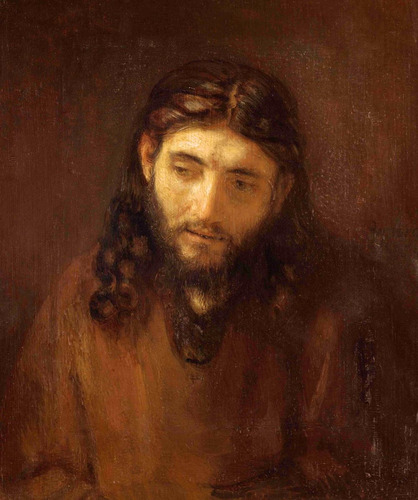 Lienzo Tela Rostro De Cristo Rembrandt Arte Sacro 70 X 85