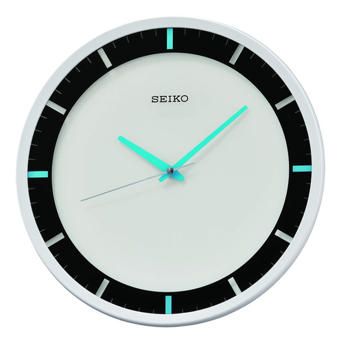 Reloj De Pared Seiko Mari Art Deco De 12 Pulgadas, Blanco Ma