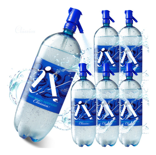 Kit 1 Fardo (06água) Com Gás Ix Soda 1,750ml P/soda Italiana
