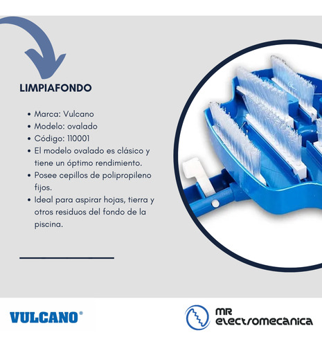 Kit Vulcano Limpieza Piscina Pileta Grande Hormigón Venecita