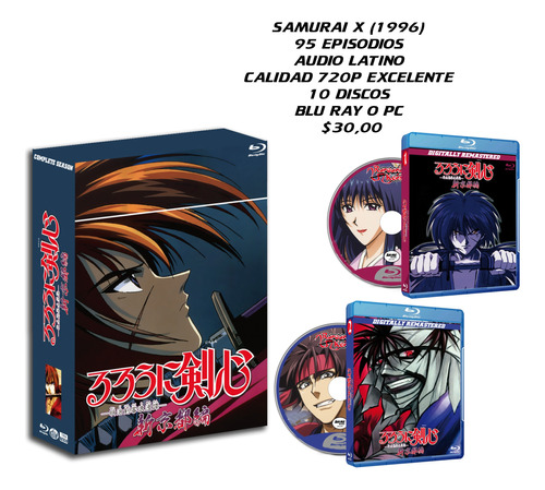 Anime Rurouni Kenshin / Samurai X Serie Completa Hd720p