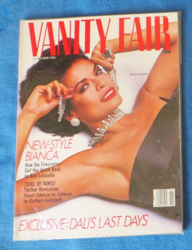 Bianca Jagger Salvador Dali Revista Vanity Fair Usa 1986 Exc