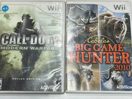 Wii Call Of Duty Modern W + Big Game Hunter 2010 Lote Fisico (Usado)