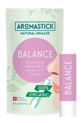 Inalador Nasal Natural Equilíbrio Aromastick 100% Orgânico