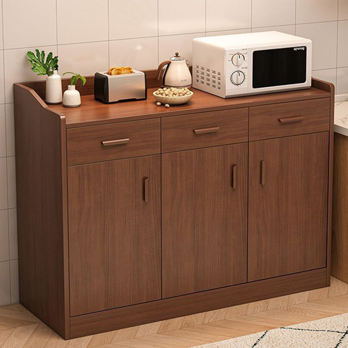 Credenza Bufetera Madera Color Nuez Estilo Retro Organizador Marrón