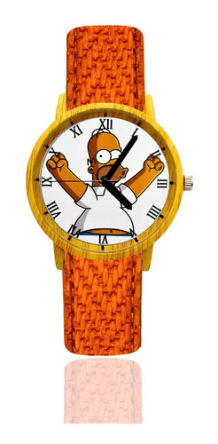 Reloj Homero Simpson Estilo Madera Tureloj