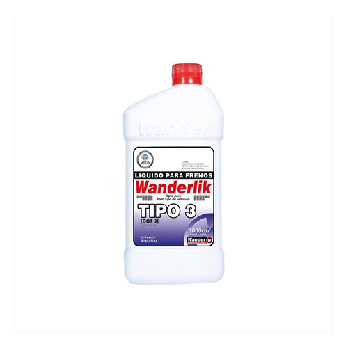 Liquido De Freno Dot 3 Wander X 1 Lt Litro 1000cc Wanderlik