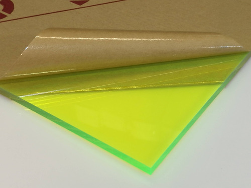 Acrilico Plexigla Sheet-fluorescent Verde # 9093- 1 8 -elija