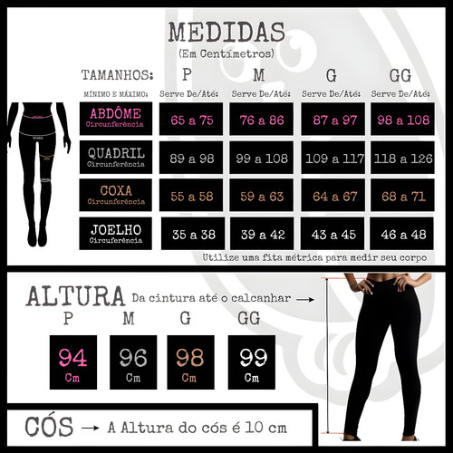 Imagem 10 de 10 de Calça Legging Preta Grossa Ultra Resistente - Muito Conforto
