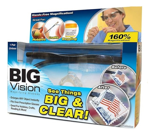 Pack 10 Big Vision Lentes Aumento Ampliación 160%