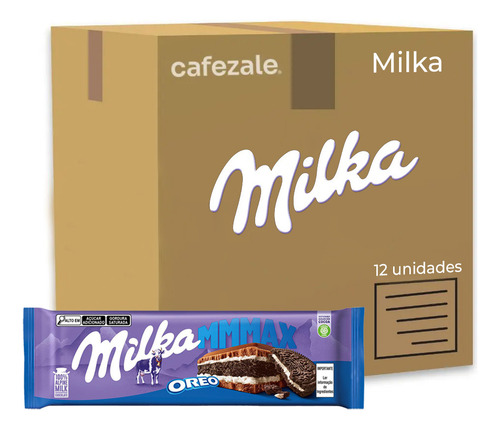 Chocolate Milka Oreo Grande Kit 12 Barras De 300g