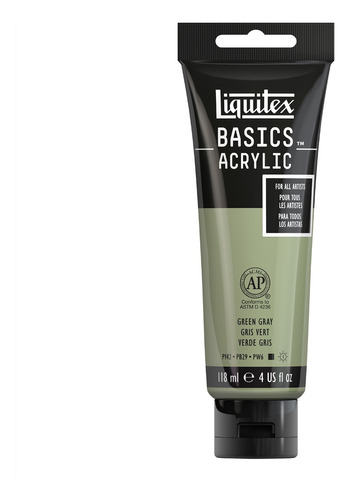 Tubo Acrílico Liquitex Basics 118ml Cor 205 Verde Cinza