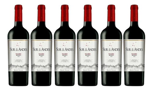 Vino Sur De Los Andes Reserva Malbec X750cc Caja X6