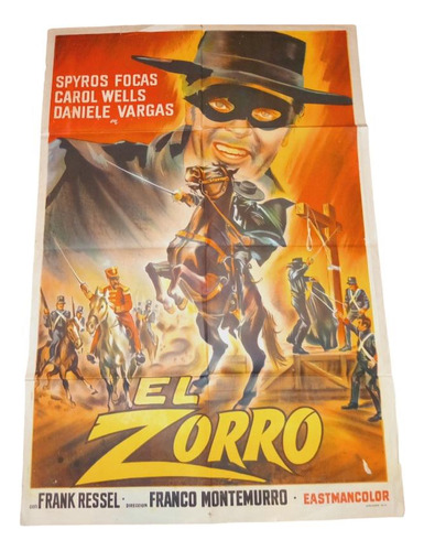 El Zorro!!poster Gigante De Cine Original!!