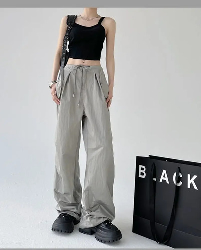 Pantalones Casuales De Verano De Pierna Ancha Para Mujer, Es