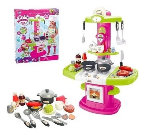 Cocina Para Niña Con Agua, Sonidos Y Luces + Accesorios.