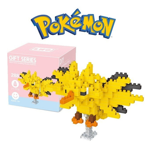 Figura De Zapdos - Armable De Bloques - Pokémon + Envió