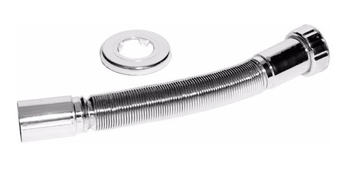 Desague Extensible Plastico Cromado 40-1 ¼ Tpe Aquaflex Acabado Brillante Color Plateado