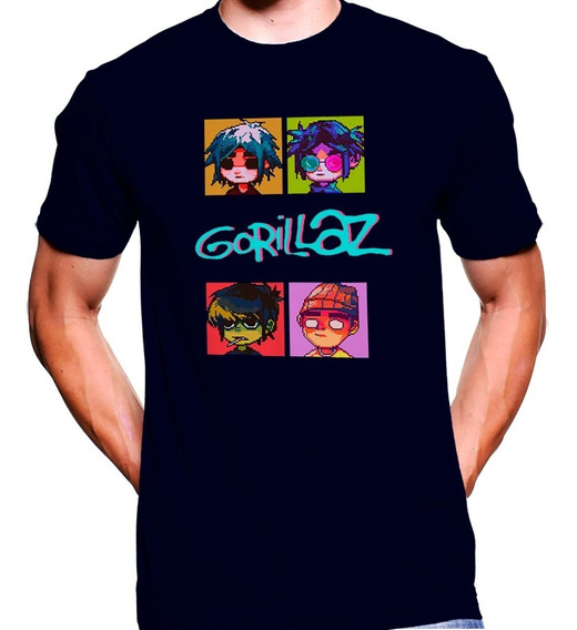 Camiseta Premium Dtg Rock Estampada Gorillaz 03 
