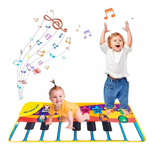 Tapete Piano Musical Para Bebé, Alfombra Teclados Infantil