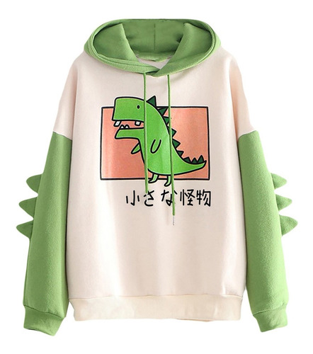 Tops De Sudadera De Dinosaurio De Empalme De Manga Larga J01