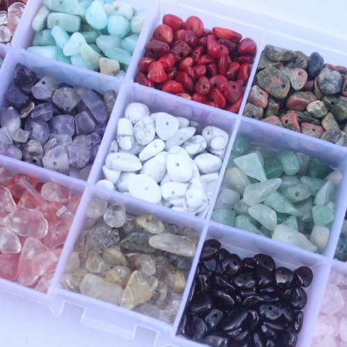 15 Grid Mezcla De Piedras De Cristal Trituradas Cuentas