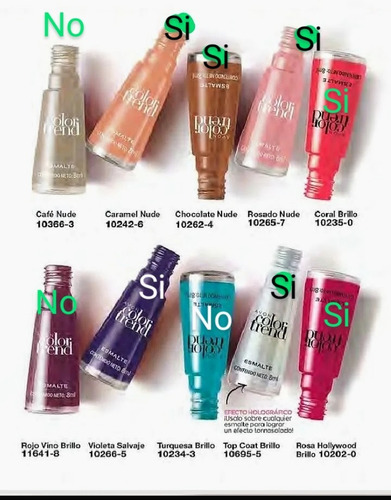 Avon Color Trend 7 Esmaltes + Crema Para Manos